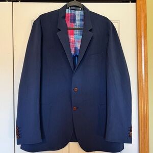 Robert Graham Seersucker Rayburn Blazer navy blue